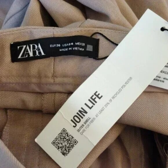 Zara Mauve Cropped Ankle Pants Size 4 NWT - Picture 4 of 7